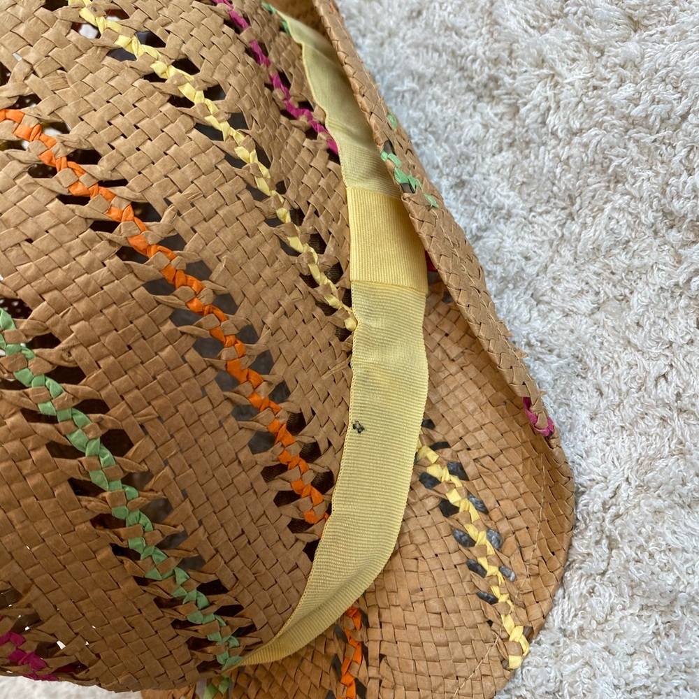 Colorful straw beach hat! - Picture 3 of 8